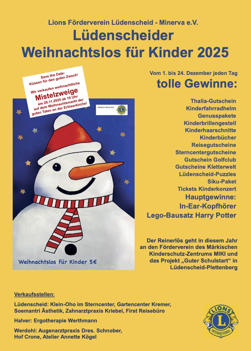 Plakat Lions-Kinderlos 2025
